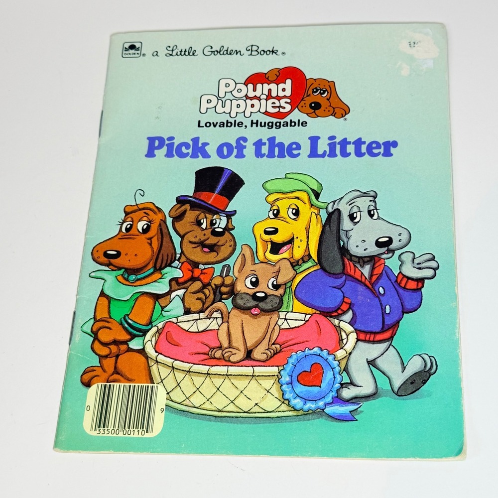 Vintage 1986 Pound Puppies Pick of the Litter Little Golden Book‎ Teddy Slater
